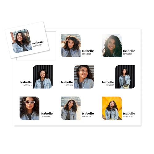 Magnet photo souple Rectangle  (lot de 9)