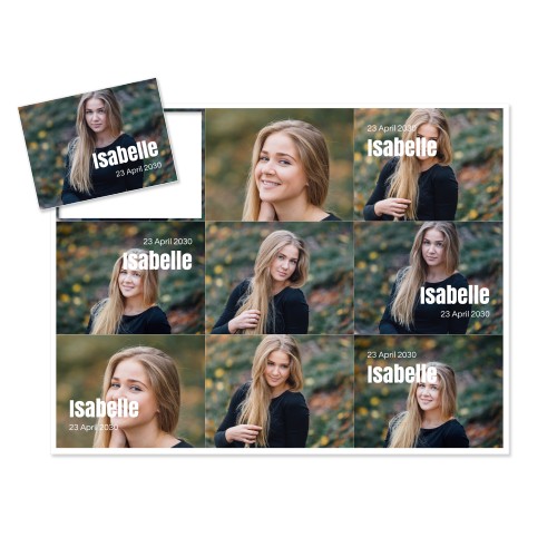 Vel met fotomagneten rechthoekig - Set van 9
