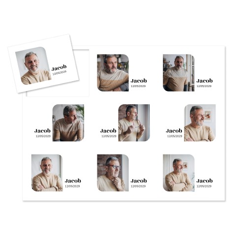 Vel met fotomagneten rechthoekig - Set van 9
