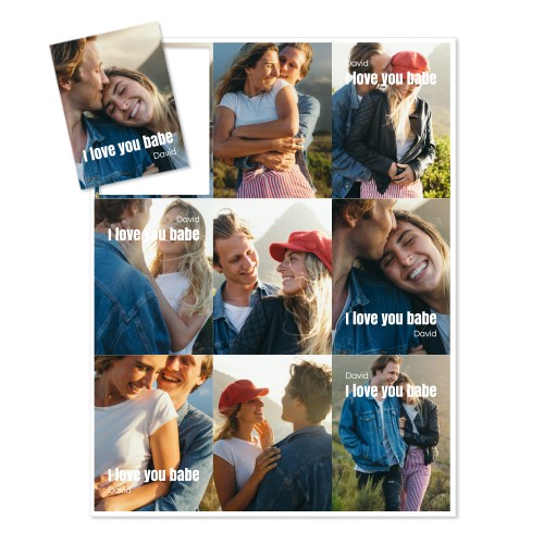 Vel met fotomagneten rechthoekig - Set van 9