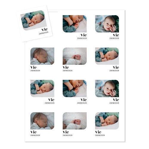 Magnet photo souple Carré (lot de 12)