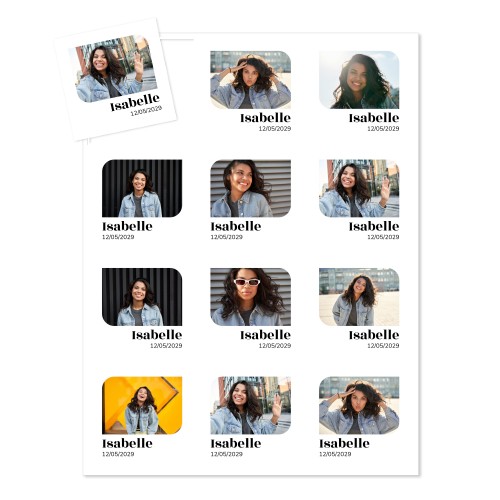 Magnet photo souple Carré (lot de 12)