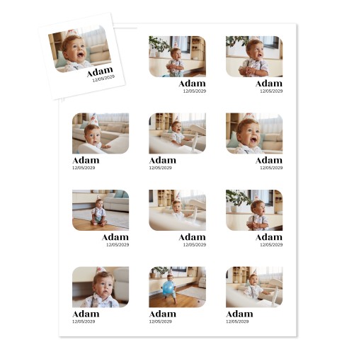 Magnet photo souple Carré (lot de 12)