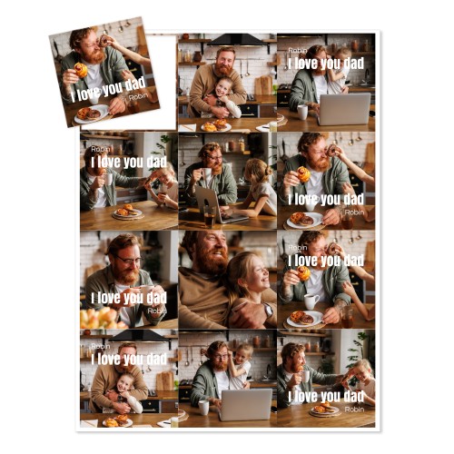 Vel met fotomagneten Vierkant - Set van 12 Vel met fotomagneten Vierkant - Set van 12