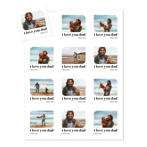 Foto-Magnetsticker Quadratisch - 12 Stk. Foto-Magnetsticker Quadratisch - 12 Stk.