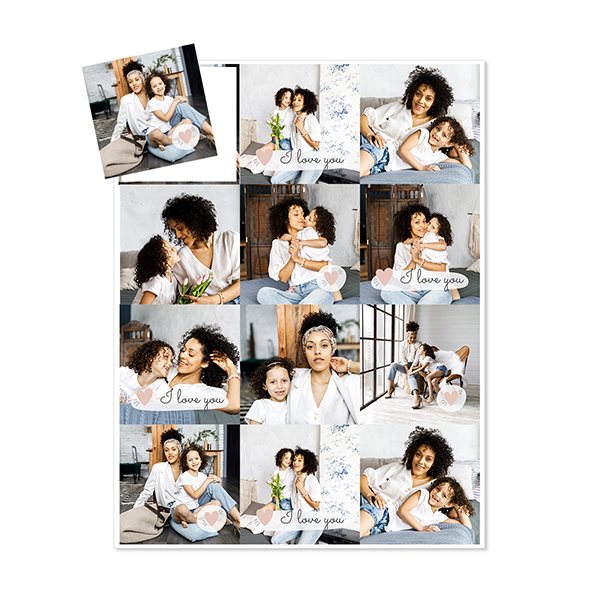 Vel met fotomagneten Vierkant - Set van 12