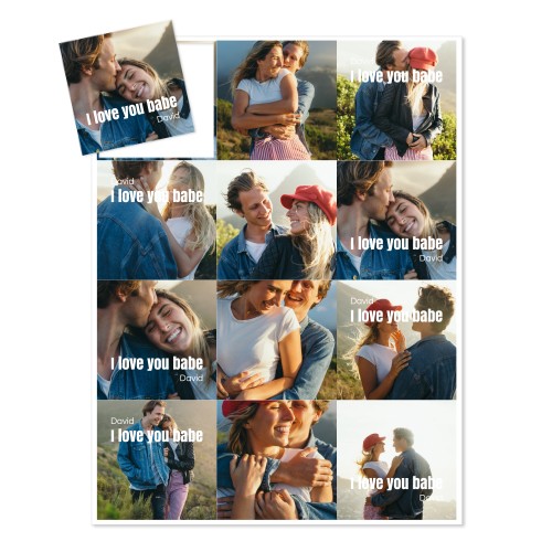 Vel met fotomagneten Vierkant - Set van 12