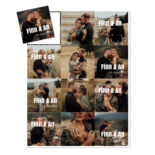 Magnet photo souple Carré (lot de 12)