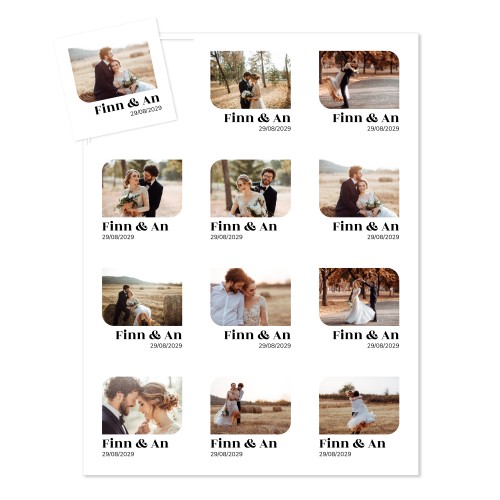 Magnet photo souple Carré (lot de 12)