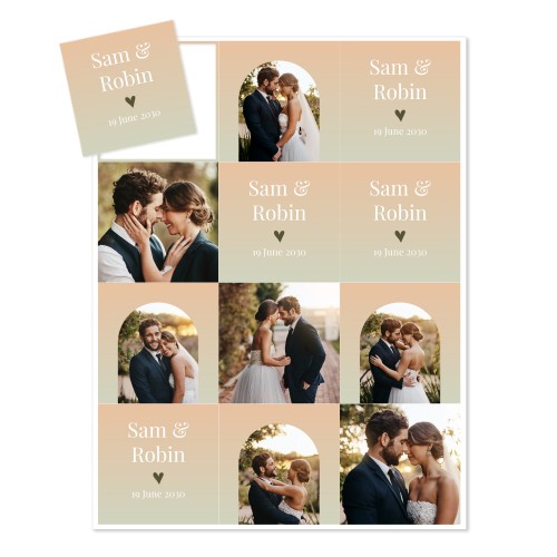 Foto-Magnetsticker Quadratisch - 12 Stk.