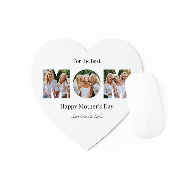 Mousepad in Herzform mit eigenem Foto