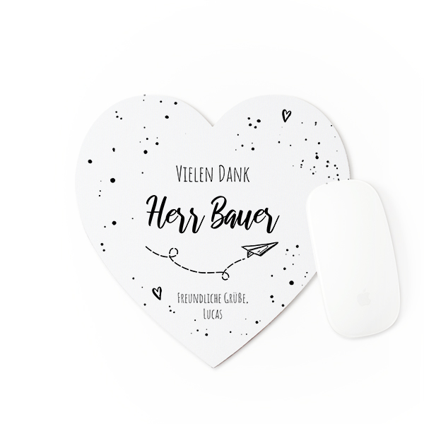 Mousepad in Herzform mit eigenem Foto