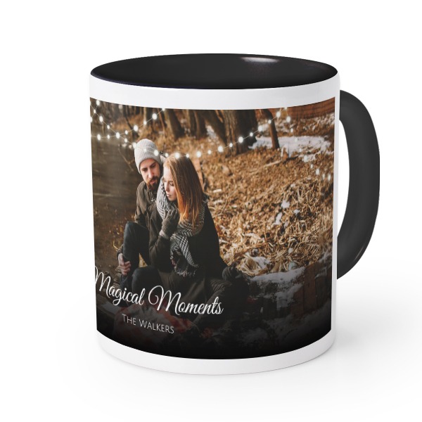 Värillinen muki Musta