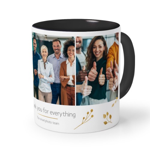 Mugg med färg Svart Mugg med färg Svart