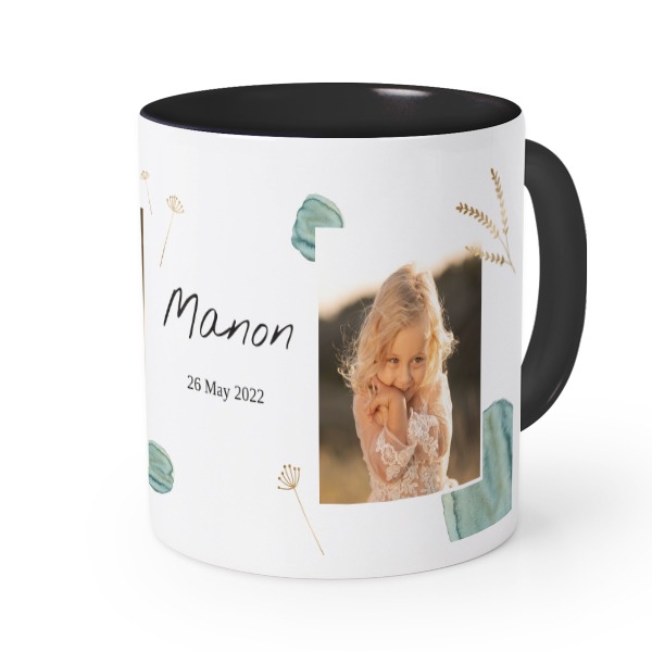 Mugg med färg Svart
