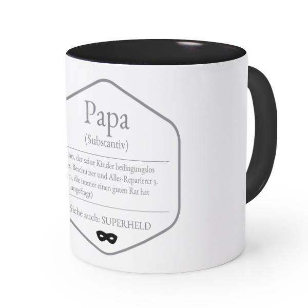 Farbige Tasse Schwarz
