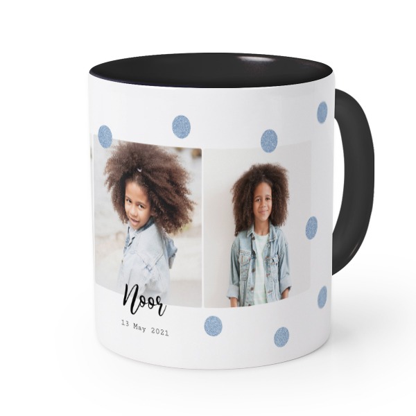 Mugg med färg Svart Mugg med färg Svart