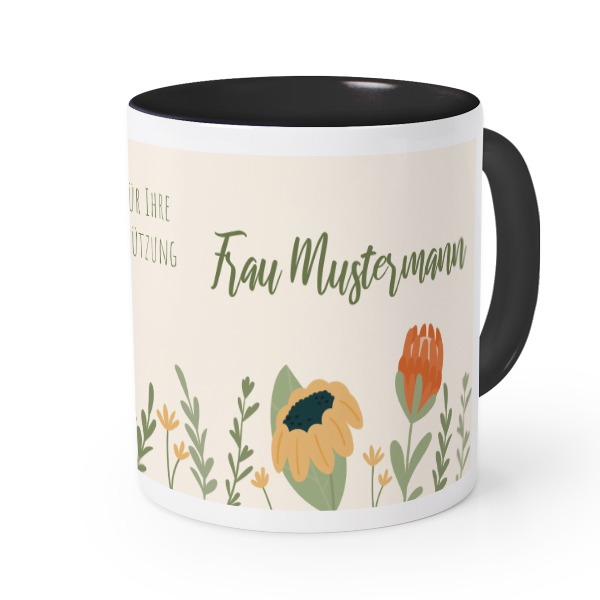 Farbige Tasse Schwarz