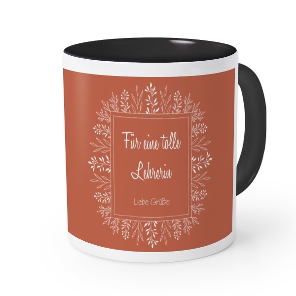 Farbige Tasse Schwarz