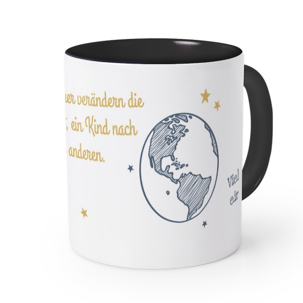 Farbige Tasse Schwarz