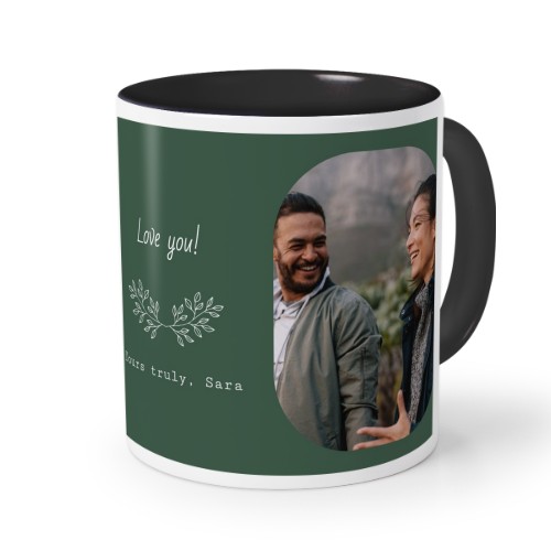 Mugg med färg Svart Mugg med färg Svart