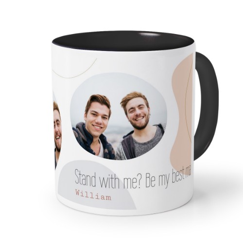 Gekleurde Mok Zwart Gekleurde Mok Zwart