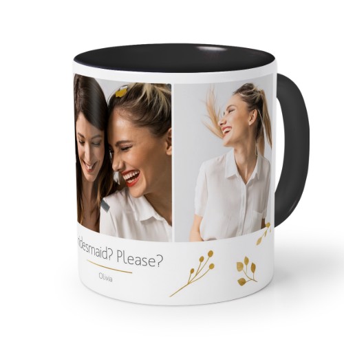 Mugg med färg Svart