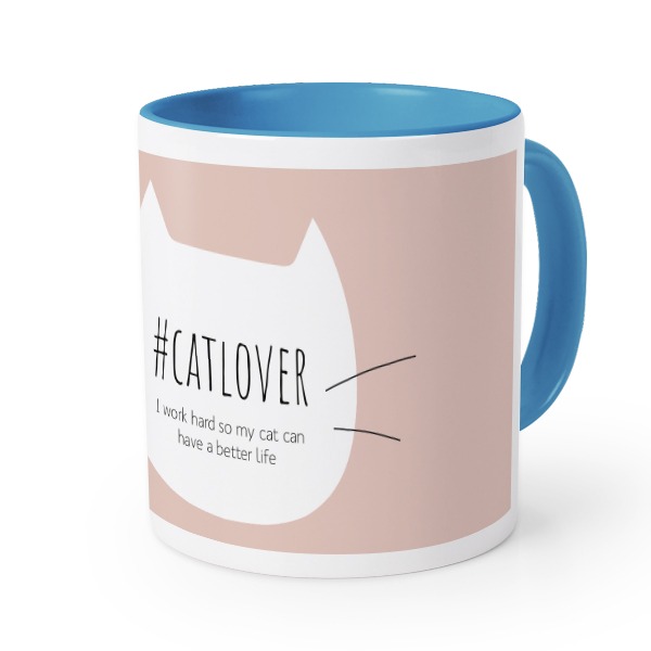 Farbige Tasse blau