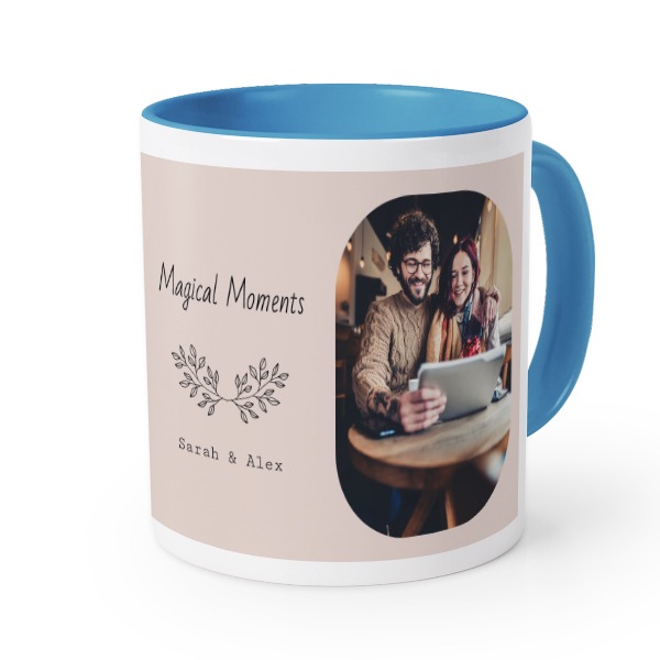 Farbige Tasse blau