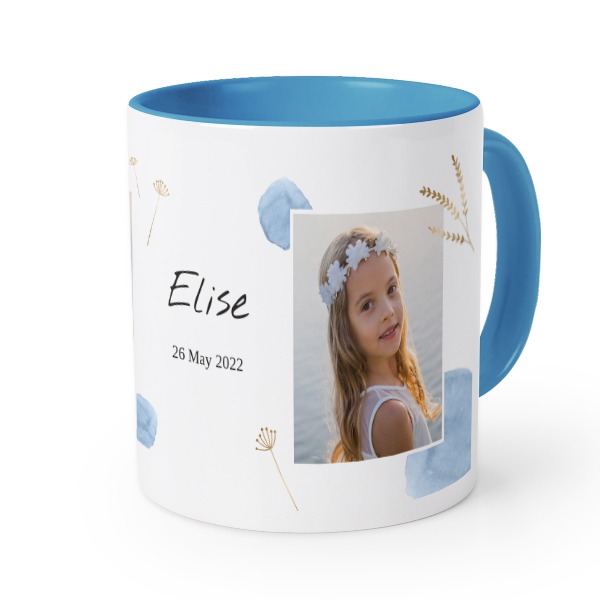 Farbige Tasse blau