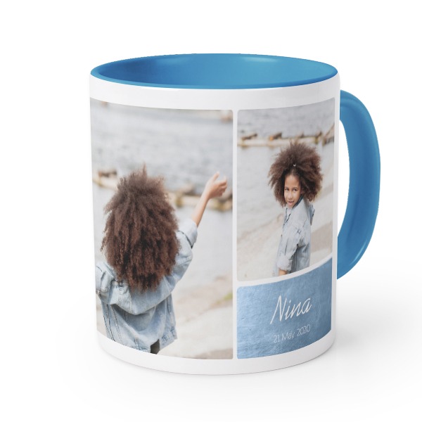 Gekleurde mok blauw