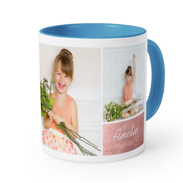 Farvet krus blå Farvet krus blå