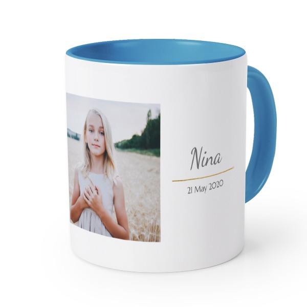 Farbige Tasse blau