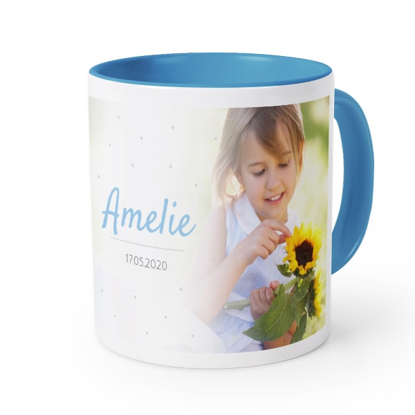 Farbige Tasse blau