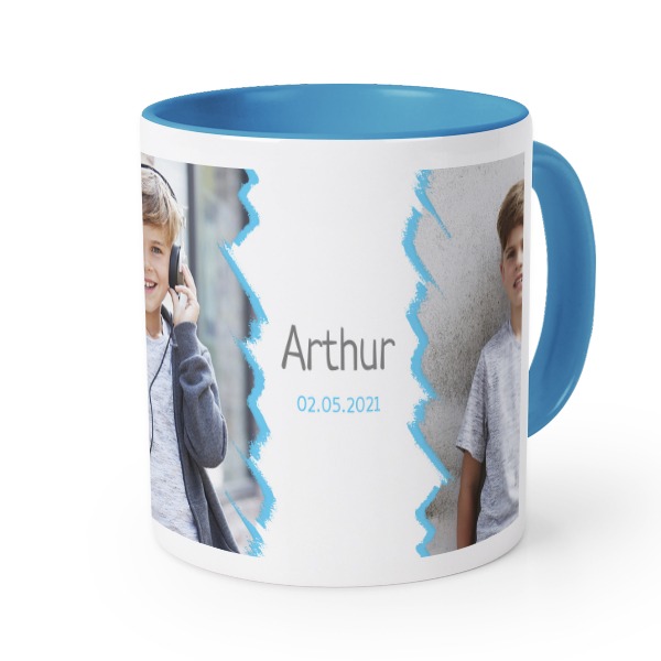 Farbige Tasse blau