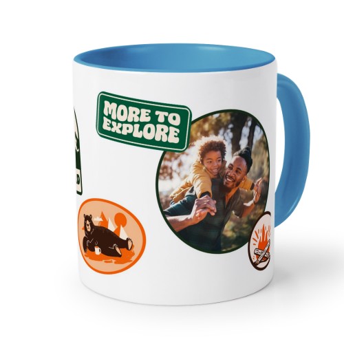 Farvet krus blå Farvet krus blå