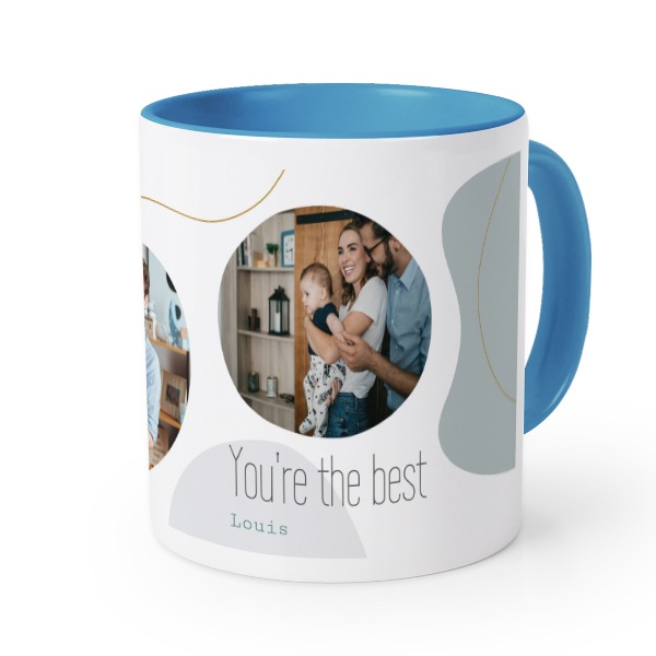 Gekleurde mok blauw