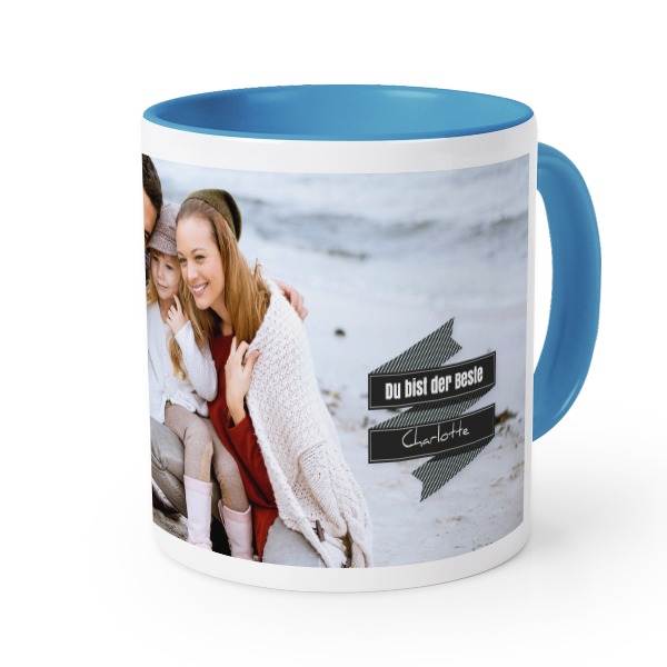 Farbige Tasse blau