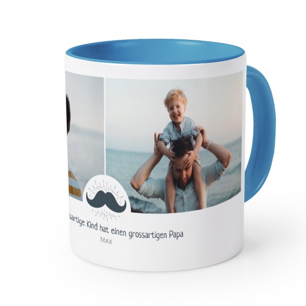 Farbige Tasse blau