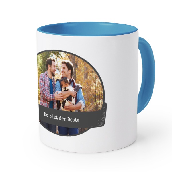 Farbige Tasse blau