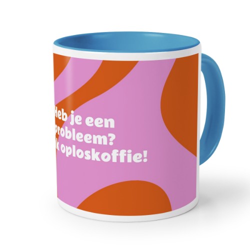 Gekleurde mok blauw Gekleurde mok blauw
