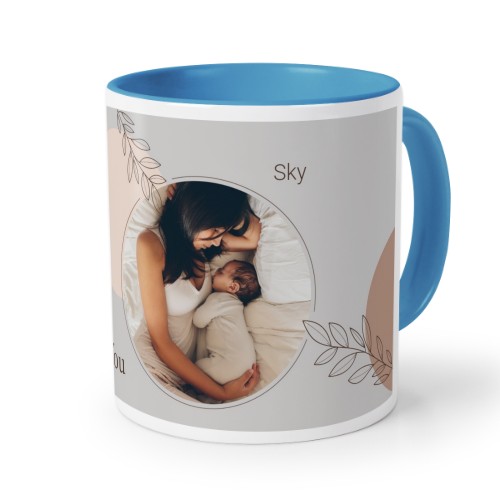 Farbige Tasse blau