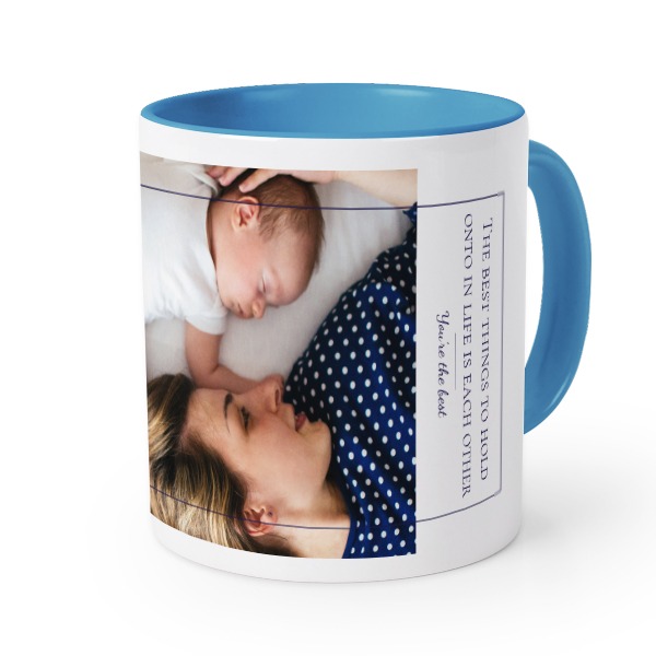 Farbige Tasse blau