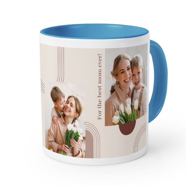 Farbige Tasse blau