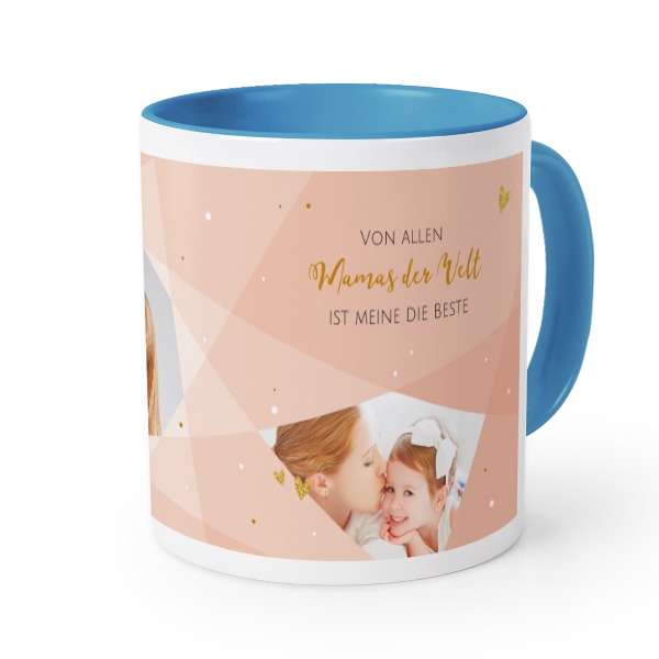 Farbige Tasse blau