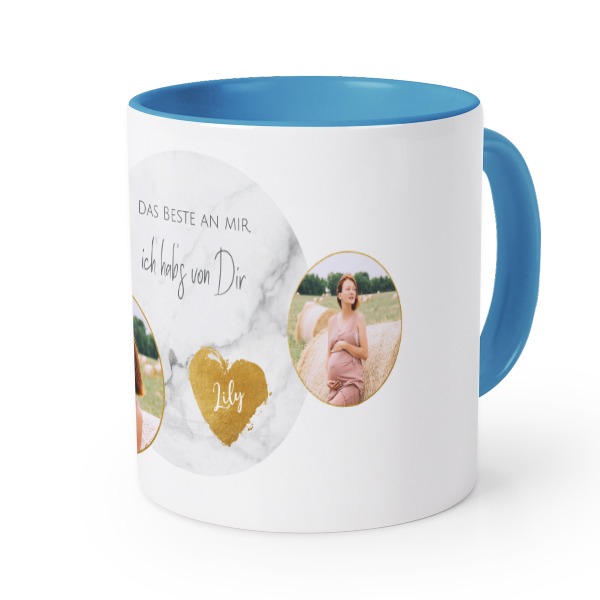 Farbige Tasse blau