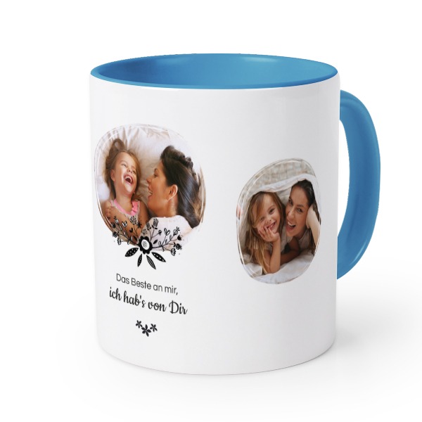 Farbige Tasse blau