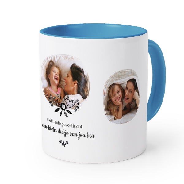 Gekleurde mok blauw