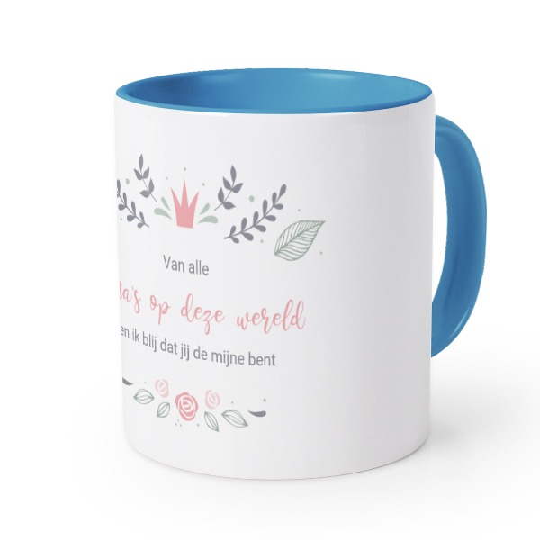 Gekleurde mok blauw