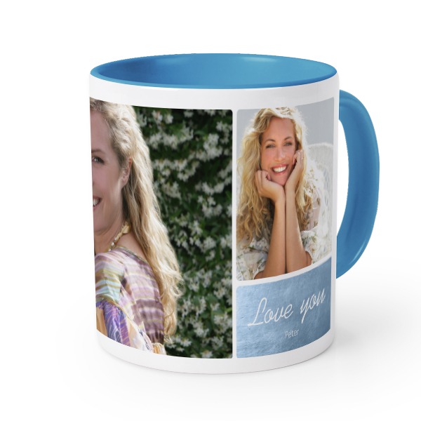 Farbige Tasse blau